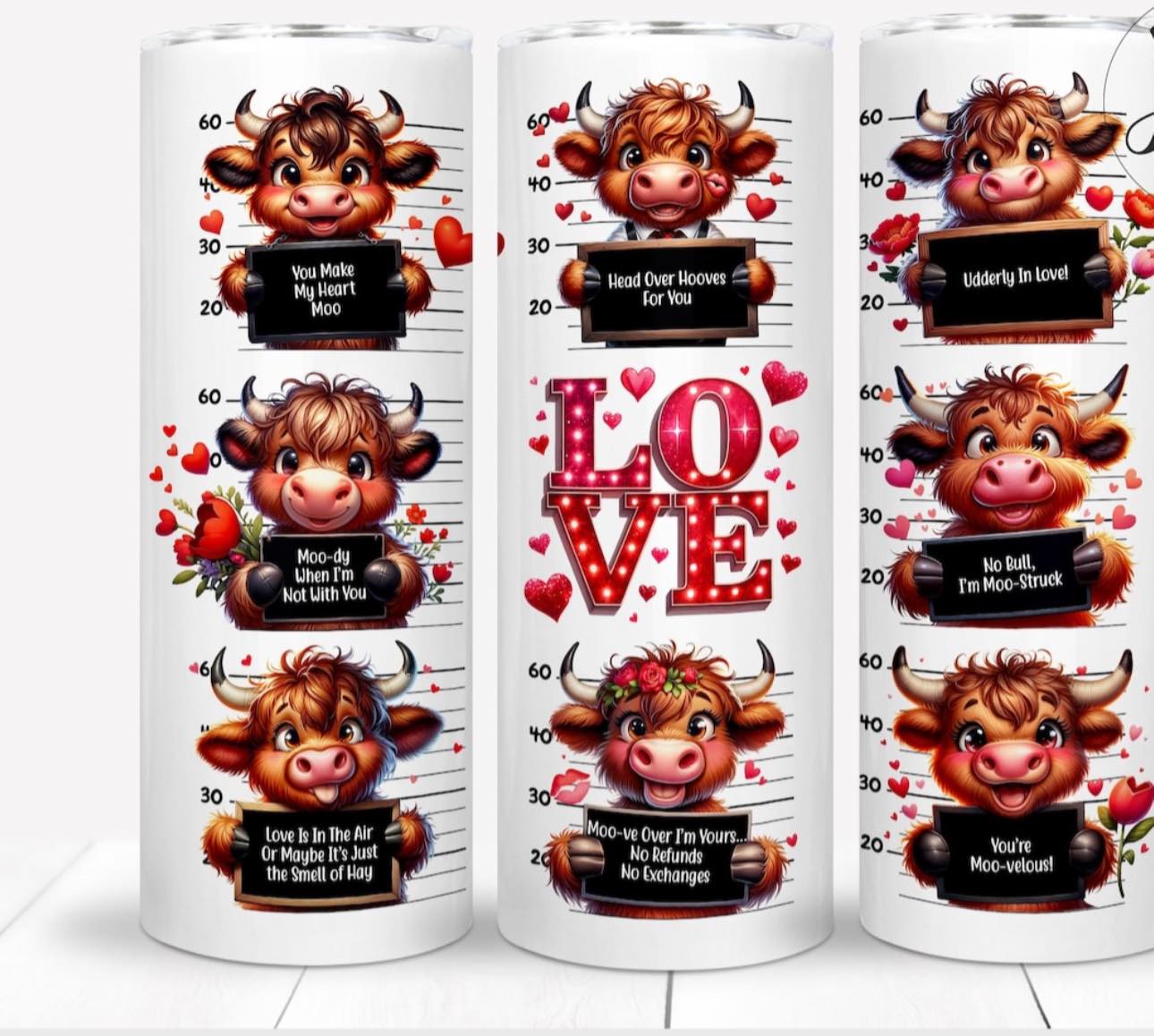 HIGHLAND COW 20 OZ LOVE TUMBLER