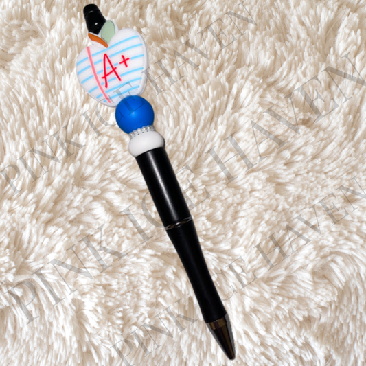 A+ HEART NOTEBOOK BLACK BEADED PEN