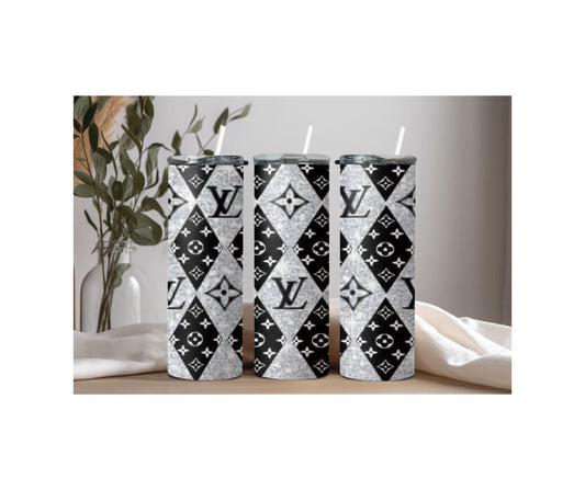 BLACK & GRAY LV 20 OZ TUMBLER