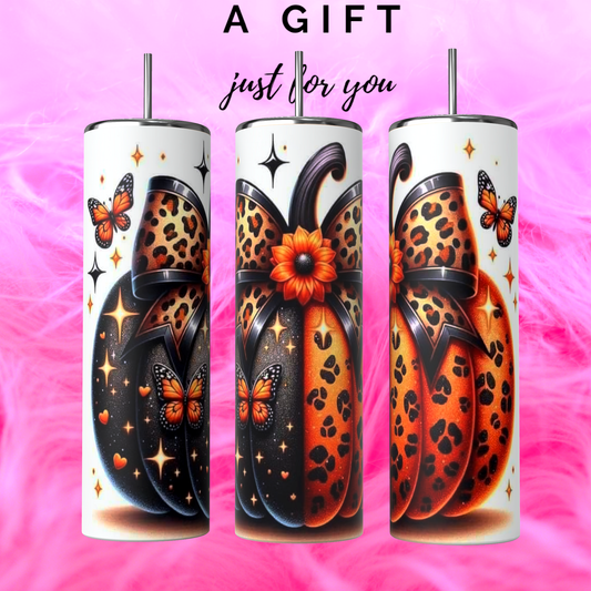 BLACK AND ORANGE 20 OZ TUMBLER