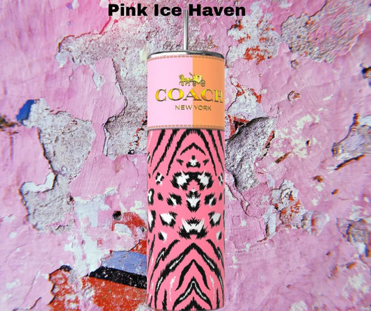 PINK COACH 20 OZ TUMBLER