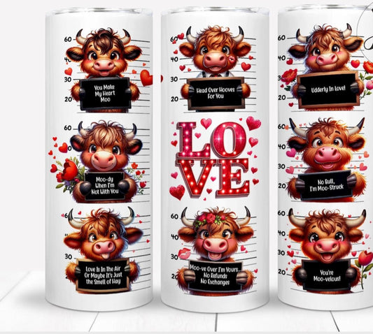 HIGHLAND COW 20 OZ LOVE TUMBLER