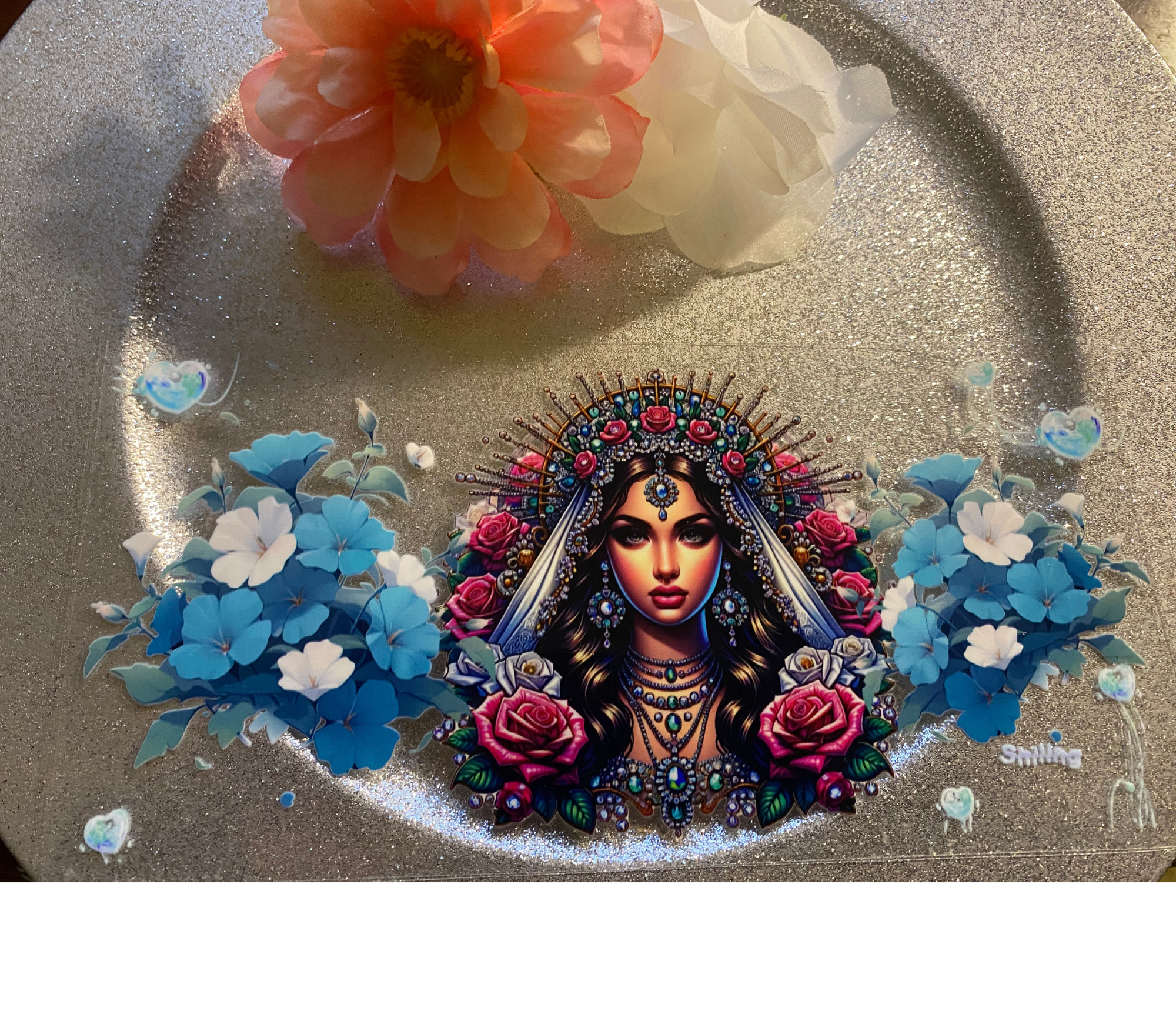 MOHTER OF GOD & FLOWER