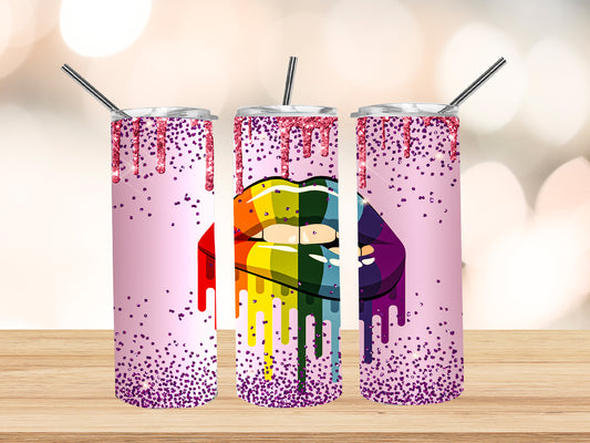 MULTICOLORED LIP 20 OZ TUMBLER